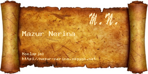 Mazur Nerina névjegykártya